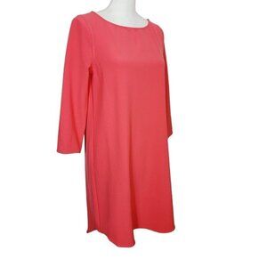 Cupcakes and Cashmere Sz XS Shift Dress Bright Coral Simplistic Long Sleeves VGC
